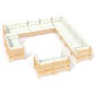 vidaXL Muebles de jardín 13 piezas cojines madera maciza de pino vidaXL Muebles de jardín 13 piezas cojines madera maciza de pino