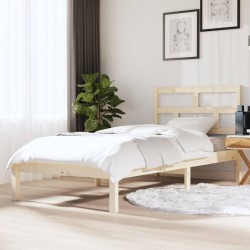 vidaXL Estructura de cama madera maciza 90x190 cm