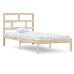 vidaXL Estructura de cama madera maciza 90x190 cm