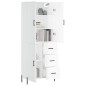 vidaXL Aparador alto madera contrachapada blanco brillo 69,5x34x180 cm vidaXL Aparador alto madera contrachapada blanco brillo 69,5x34x180 cm