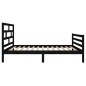 vidaXL Estructura de cama madera maciza de pino negra 90x200 cm