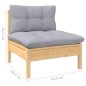vidaXL Juego de muebles de jardín 10 pzas y cojines madera maciza pino vidaXL Juego de muebles de jardín 10 pzas y cojines madera maciza pino