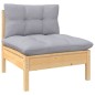 vidaXL Juego de muebles de jardín 10 pzas y cojines madera maciza pino vidaXL Juego de muebles de jardín 10 pzas y cojines madera maciza pino