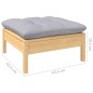 vidaXL Juego de muebles de jardín 10 pzas y cojines madera maciza pino vidaXL Juego de muebles de jardín 10 pzas y cojines madera maciza pino