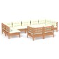 vidaXL Muebles de jardín 9 pzas y cojines madera de pino marrón miel vidaXL Muebles de jardín 9 pzas y cojines madera de pino marrón miel