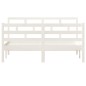 vidaXL Estructura de cama de madera maciza de pino blanco 140x190 cm