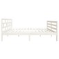 vidaXL Estructura de cama de madera maciza de pino blanco 140x190 cm