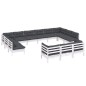 vidaXL Muebles de jardín 13 pzas con cojines blanco madera de pino vidaXL Muebles de jardín 13 pzas con cojines blanco madera de pino