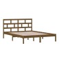 vidaXL Estructura de cama madera maciza marrón miel 150x200 cm vidaXL Estructura de cama madera maciza marrón miel 150x200 cm