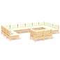 vidaXL Muebles de jardín 12 piezas y cojines madera maciza de pino vidaXL Muebles de jardín 12 piezas y cojines madera maciza de pino