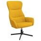 vidaXL Sillón de relax con reposapiés terciopelo amarillo mostaza vidaXL Sillón de relax con reposapiés terciopelo amarillo mostaza