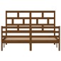 vidaXL Estructura de cama madera maciza marrón miel 5FT 150x200 cm vidaXL Estructura de cama madera maciza marrón miel 5FT 150x200 cm