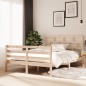 vidaXL Estructura de cama doble de madera maciza 4FT6 135x190 cm