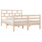 vidaXL Estructura de cama doble de madera maciza 4FT6 135x190 cm
