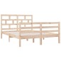 vidaXL Estructura de cama doble de madera maciza 4FT6 135x190 cm