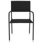 vidaXL Juego de comedor para jardín 3 piezas ratán sintético negro vidaXL Juego de comedor para jardín 3 piezas ratán sintético negro
