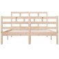 vidaXL Estructura de cama doble de madera maciza 4FT6 135x190 cm