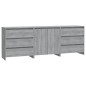 vidaXL Aparador de 3 piezas madera manufacturada gris Sonoma vidaXL Aparador de 3 piezas madera manufacturada gris Sonoma