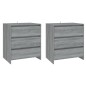 vidaXL Aparador de 3 piezas madera manufacturada gris Sonoma vidaXL Aparador de 3 piezas madera manufacturada gris Sonoma