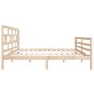 vidaXL Estructura de cama doble de madera maciza 4FT6 135x190 cm