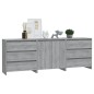 vidaXL Aparador de 3 piezas madera manufacturada gris Sonoma vidaXL Aparador de 3 piezas madera manufacturada gris Sonoma