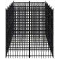 vidaXL Perrera de exterior de acero 9,22 m²