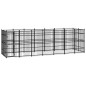 vidaXL Perrera de exterior de acero 12,9 m²