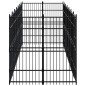 vidaXL Perrera de exterior de acero 12,9 m²