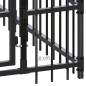 vidaXL Perrera de exterior de acero 12,9 m²
