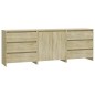 vidaXL Aparador de 3 piezas madera manufacturada color roble Sonoma