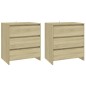 vidaXL Aparador de 3 piezas madera manufacturada color roble Sonoma