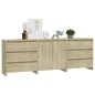 vidaXL Aparador de 3 piezas madera manufacturada color roble Sonoma