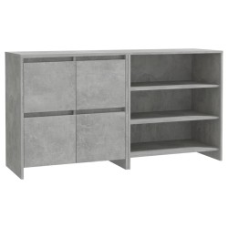 vidaXL Aparador de 2 piezas madera manufacturada gris hormigón