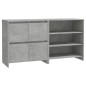 vidaXL Aparador de 2 piezas madera manufacturada gris hormigón vidaXL Aparador de 2 piezas madera manufacturada gris hormigón