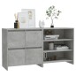 vidaXL Aparador de 2 piezas madera manufacturada gris hormigón vidaXL Aparador de 2 piezas madera manufacturada gris hormigón