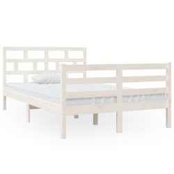vidaXL Estructura de cama madera maciza de pino blanco 120x200 cm