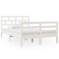 vidaXL Estructura de cama madera maciza de pino blanco 120x200 cm vidaXL Estructura de cama madera maciza de pino blanco 120x200 cm