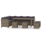 vidaXL Set de sofás de jardín 6 piezas y cojines ratán sintético gris vidaXL Set de sofás de jardín 6 piezas y cojines ratán sintético gris