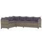 vidaXL Set de sofás de jardín 6 piezas y cojines ratán sintético gris vidaXL Set de sofás de jardín 6 piezas y cojines ratán sintético gris
