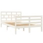 vidaXL Estructura de cama madera maciza de pino blanco 120x200 cm vidaXL Estructura de cama madera maciza de pino blanco 120x200 cm