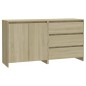 vidaXL Aparador de 2 piezas madera manufacturada color roble Sonoma