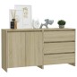 vidaXL Aparador de 2 piezas madera manufacturada color roble Sonoma