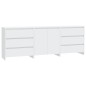 vidaXL Aparador de 3 piezas madera manufacturada blanca vidaXL Aparador de 3 piezas madera manufacturada blanca
