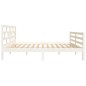 vidaXL Estructura de cama madera maciza de pino blanco 120x200 cm vidaXL Estructura de cama madera maciza de pino blanco 120x200 cm