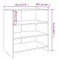 vidaXL Aparador de 3 piezas madera contrachapada blanco