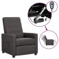 vidaXL Sillón reclinable eléctrico de tela gris oscuro vidaXL Sillón reclinable eléctrico de tela gris oscuro
