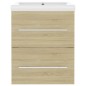 vidaXL Mueble con lavabo madera de ingeniería roble Sonoma vidaXL Mueble con lavabo madera de ingeniería roble Sonoma