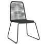 vidaXL Juego de comedor de jardín 5 piezas negro
