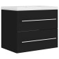 vidaXL Mueble con lavabo madera de ingeniería negro vidaXL Mueble con lavabo madera de ingeniería negro