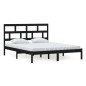 vidaXL Estructura de cama de madera maciza de pino negro 160x200 cm vidaXL Estructura de cama de madera maciza de pino negro 160x200 cm